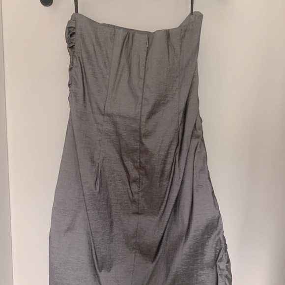 Stunning Silver mini ruched party dress - New Years Eve stunner - Picture 5 of 9